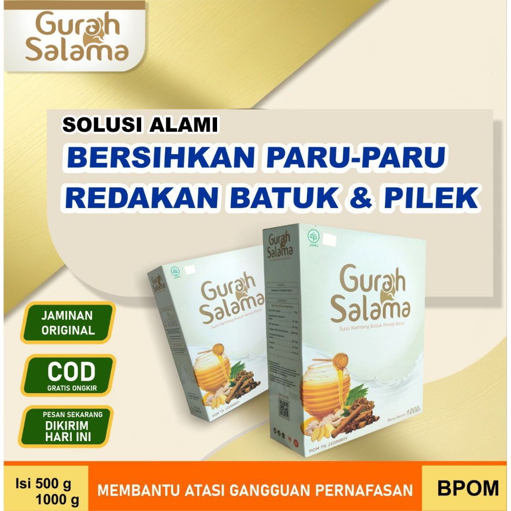 

Suau Kambing Bubuk Gurah Salamah Susu Bubuk Pereda Batuk terapy Paru paru