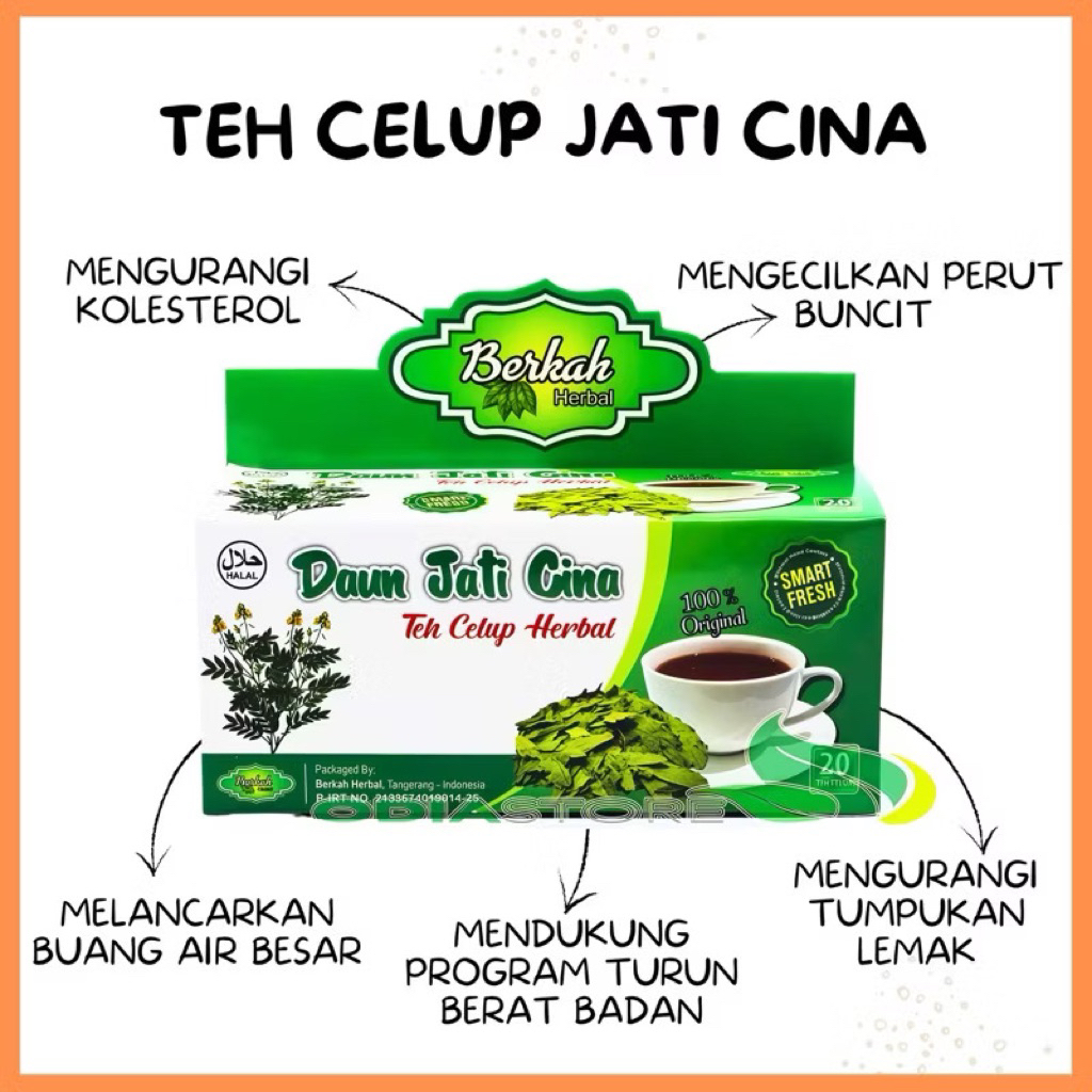 

Teh CELUP Jati Cina BERKAH HERBAL Menurunkan Berat Badan