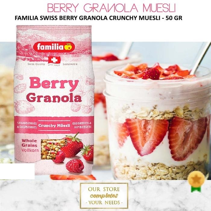 

[oddsolshop] pekanbaru/Familia Berry Granola 50GR Crunchy Muesli Whole Grains Sereal Sehat Stroberi