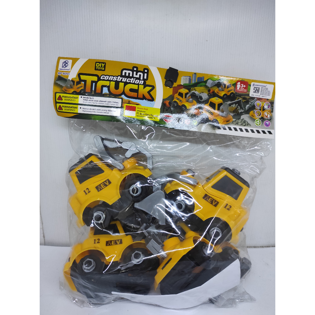 Mainan Mobil Construction mini isi 4 BP 8091