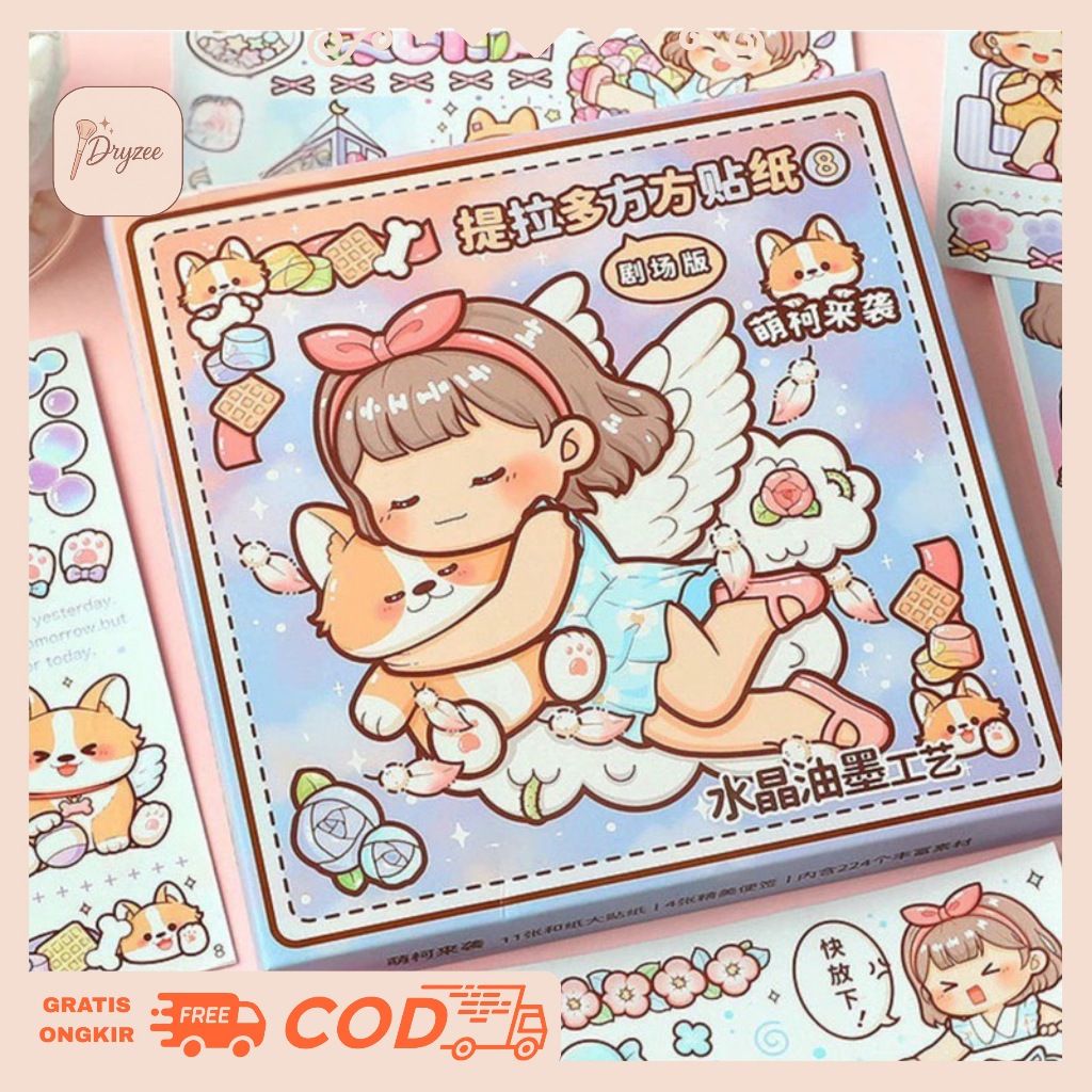 

Stiker Pack Set Dodogirl with Dog Story 15 Lembar - TLD122
