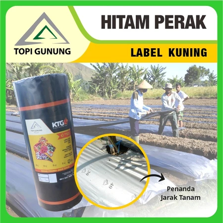 Plastik Mulsa Hitam Perak 1 Roll Besar 17kg Mulsa Pertanian Cap KTG Ori Murah