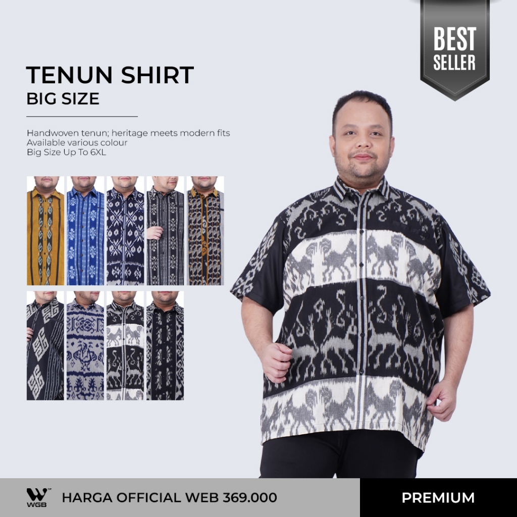 WGB Kemeja Tenun Pria Big Size Special Collection Jumbo XL XXL