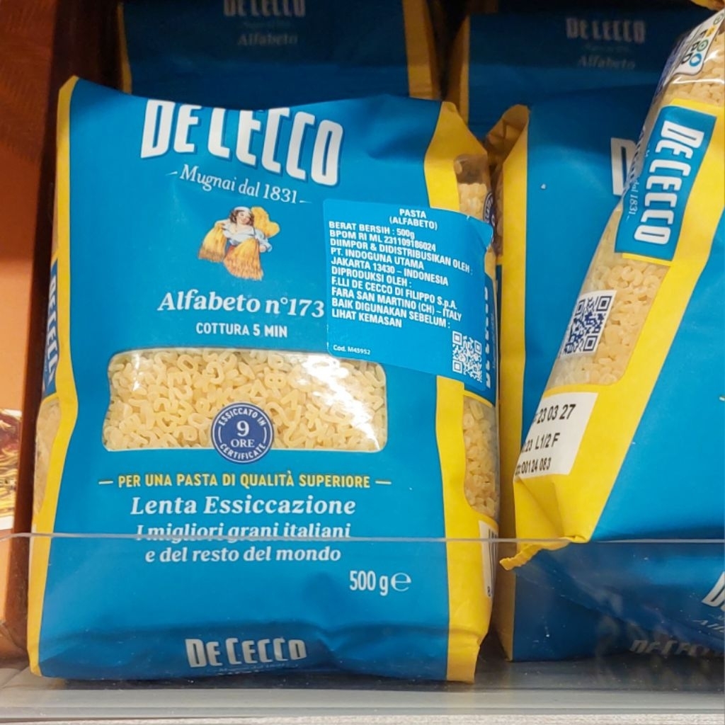 

De Cecco Alfabeto Pasta for Soup / Macaroni Italy berbentuk Huruf
