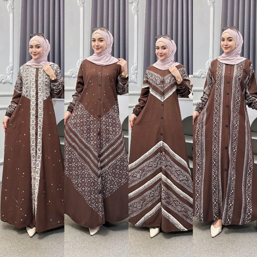 Gamis Twill Ori Termurah Berkualitas Motif Terbaru Batik Pekalongan Home Dress Busui Jumbo Friendly
