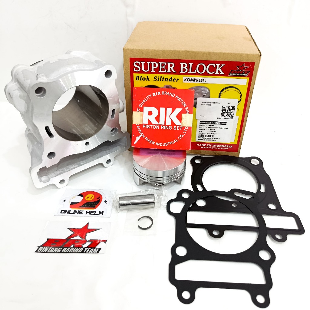 BLOK CERAMIC BRT PISTON FORGED SATRIA FU FI GSX 150 68 MM KERAMIK