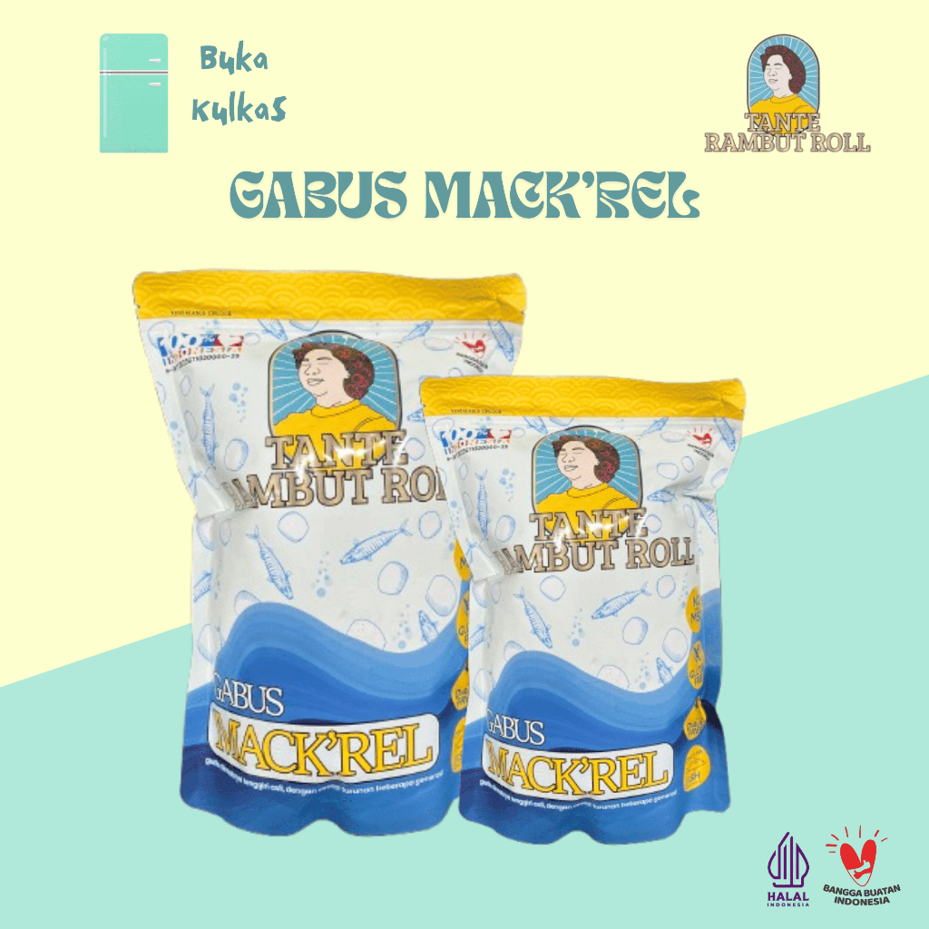 

BUKA KULKAS - TANTE RAMBUT ROLL Gabus Mack'rel Krupuk Ikan Mackerel Tengiri Gluten Free Halal