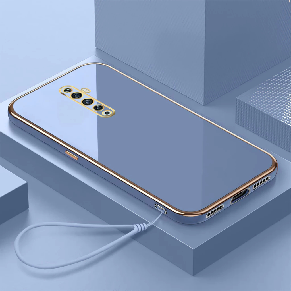 Softcase Oppo Reno 2F/2Z Case Luxury Plating Silicone Lanyard