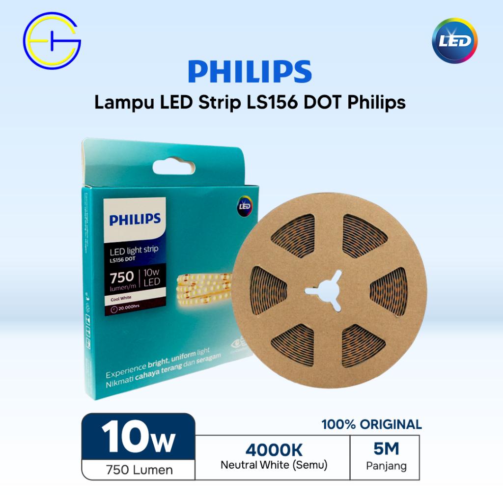 Lampu LED Strip LS156 DOT Philips 10W 5M 24V