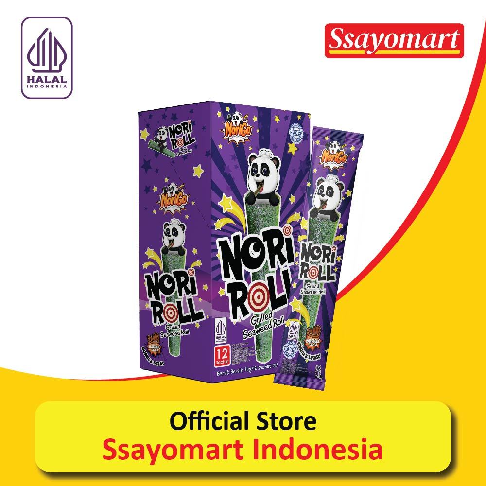 

Snack Nori Roll Grilled Seaweed Roll 1 KARTON isi 6 BOX (72 Pcs) / Snack Rumput Laut 2.5g