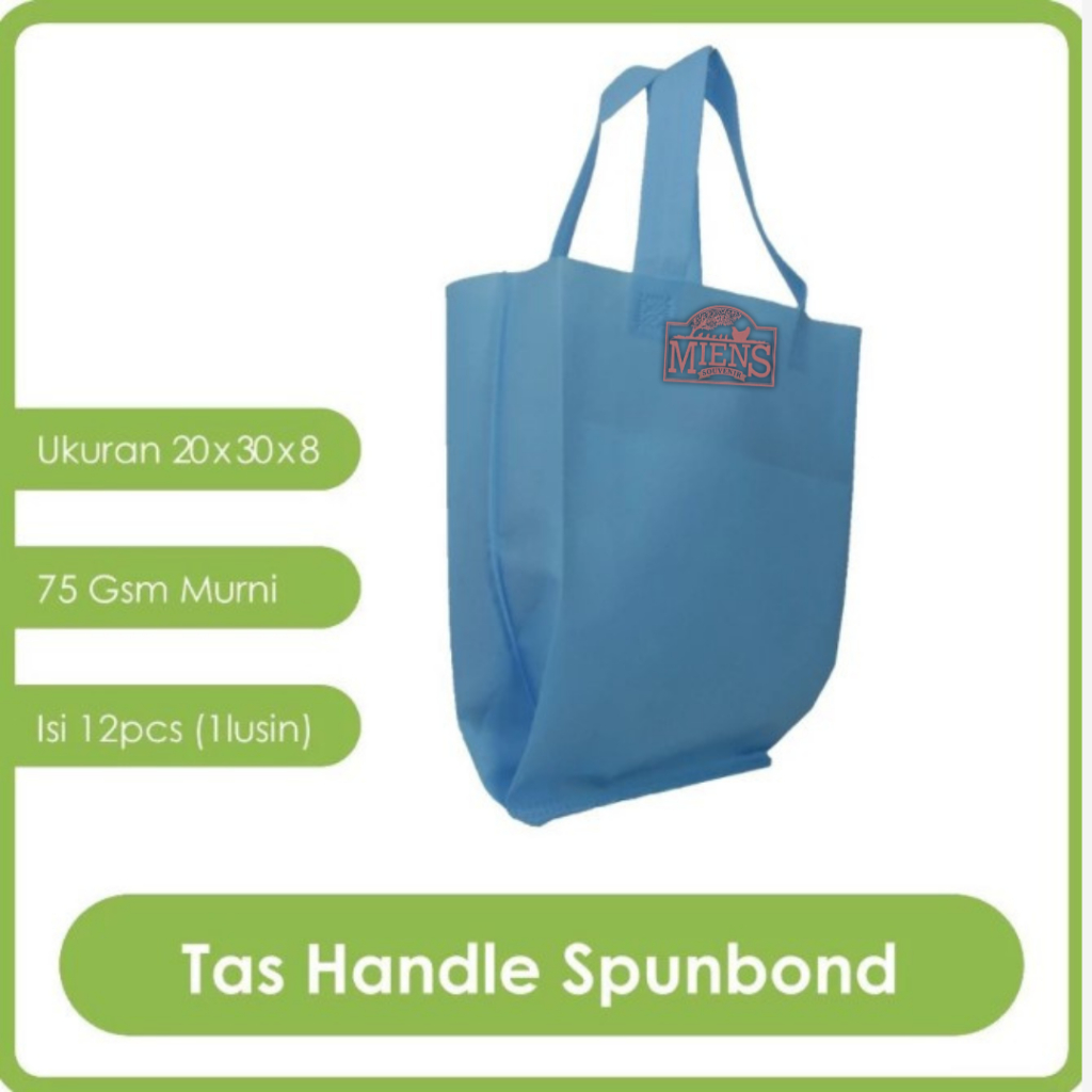 

MIENS SOUVENIR Tas Spunbond Goodie Bag 20x30x10cm Kain Souvernir Sablon