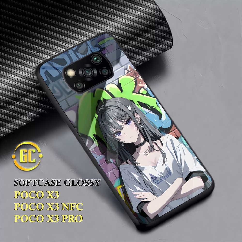[KN85]  Case Glossy Case | POCO X3| POCO X3 NFC| POCO X3 PRO | CASE KEKINIAN LUCU |  Casing Hp Kilau