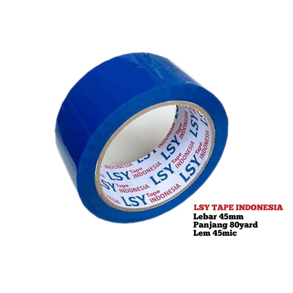 

lakban warna biru 45MM x 80yard full LSY TAPE INDONESIA ( CBM )