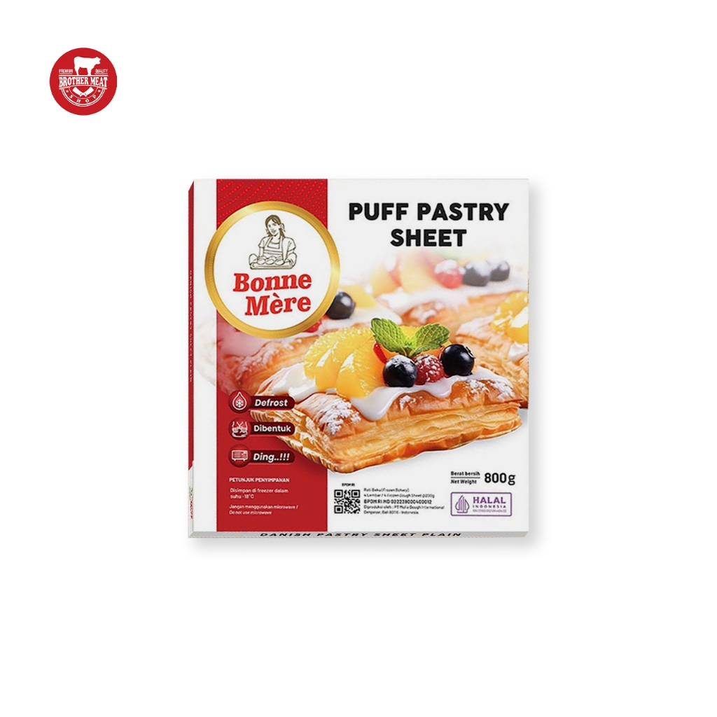

Bonne Mere Puff Pastry Sheet 800gr ( 200 x 4 ) - Brothermeatshop