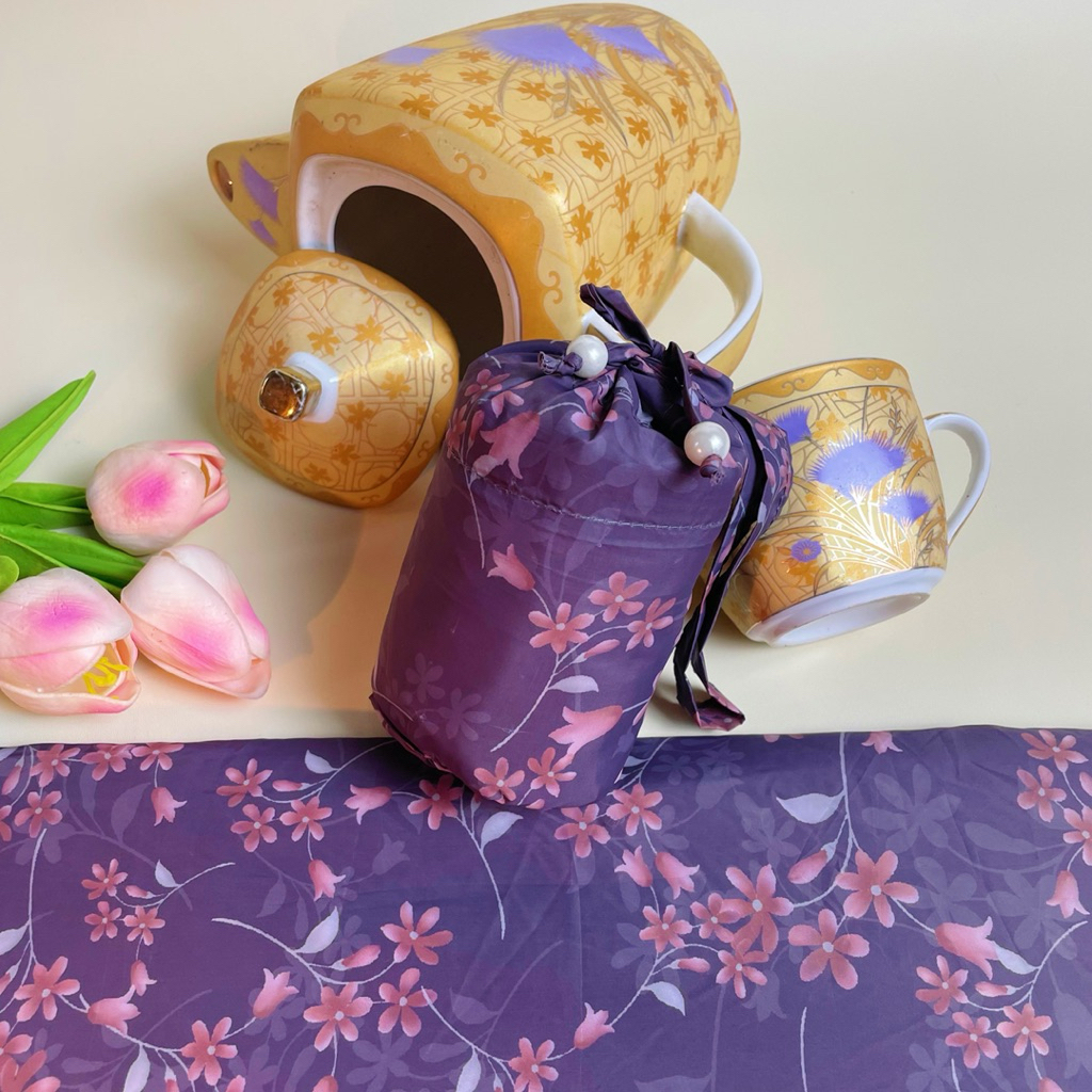 Mukena Terusan Travel Mini 2in1 Motif Bunga Jumbo