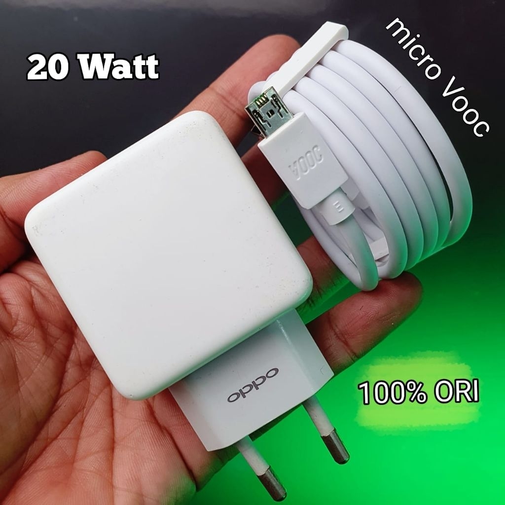Charger oppo VOOC 4Amper 20Watt Original Copotan HP (second) USB Micro || Type C F11 F11pro F3plus F