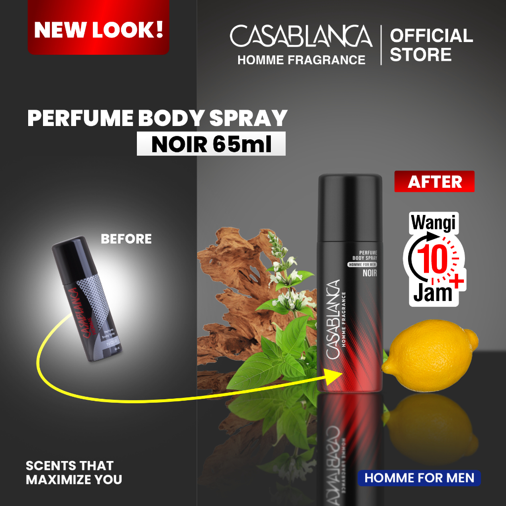 Casablanca Body Spray Noir (Black, 65ml)