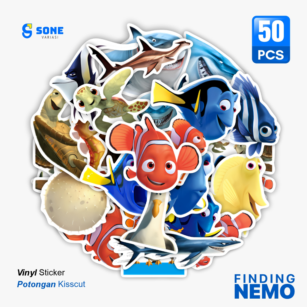 

Sticker Pack FINDING NEMO / Stiker Kartun Animasi Paper Vinyl Deco Buku Jurnal Tumbler Laptop Aesthetic