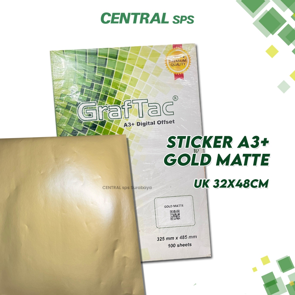 

Graftac Sticker Gold Matte A3+ Bahan 100 Lembar - CENTRAL sps