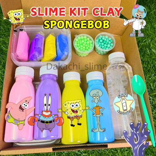 SLIME KIT CLAY // SLIME KIT SPONGEBOB // SLIME KIT BY DAKACHI SLIME // SLIME KIT ANTI GAGAL