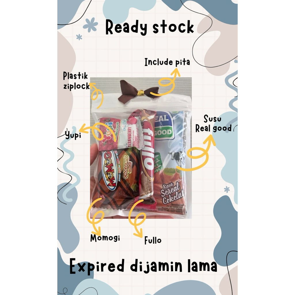 

Mini gift snack paket susu / mini hampers / freebies ulang tahun wisuda [MINIMUM ORDER 5]