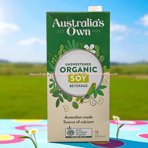 

Australia's Own 1L Organic Soy Milk 1Liter Unsweetened Lactose Free Susu Kedelai UHT Siap Minum Soya Australia