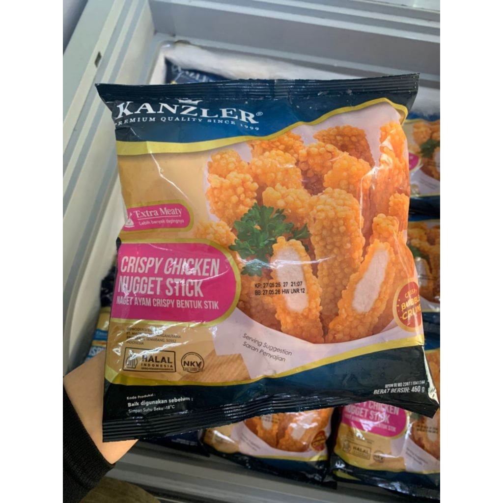 

KANZLER CRISPY CHICKEN NUGGET STICK / NAGET AYAM CRISPY BENTUK STIK / BUBBLE CRUMB 450GR