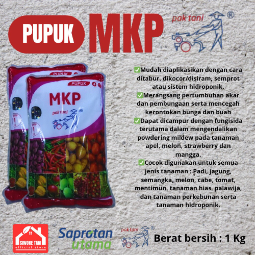 PUPUK MKP PAK TANI | PUPUK KRISTAL | 1 KG