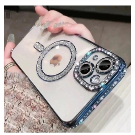 [ Case Magsafe iPhone 13 / 13 pro / 13 pro max ] Premium Case Luxury Magsafe Glitter Bling Transapar