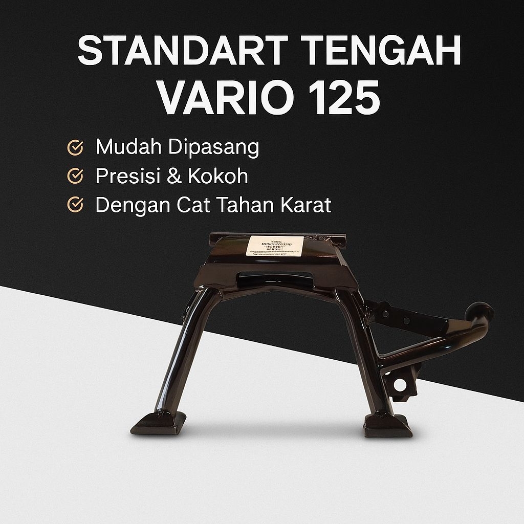 standar tengah/jagang tengah Vario 125/150 warna hitam