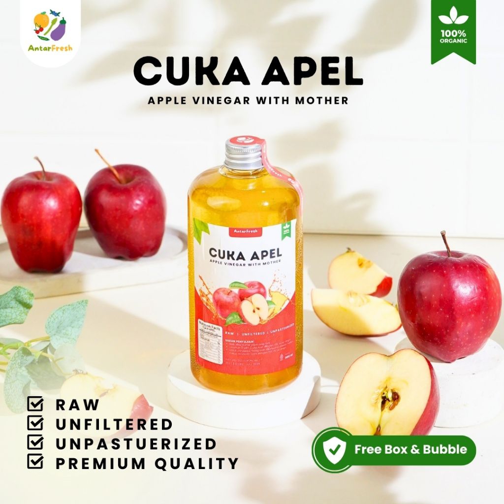 Cuka Apel Organik with mother / cuka apel vinegar with mother 500ml