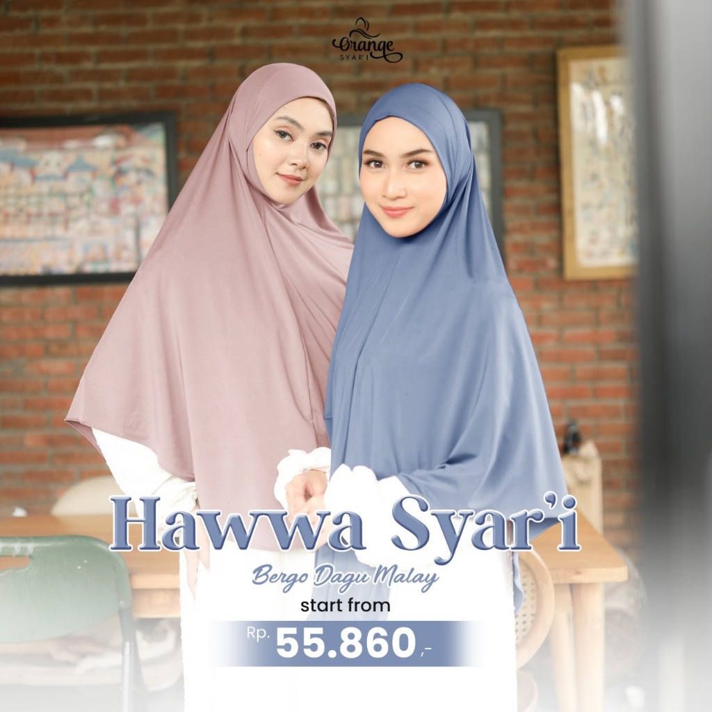 Hijab Instan Bergo Ped Jumbo Tekstur Tali Kepang Jersey Premium Husna Syari