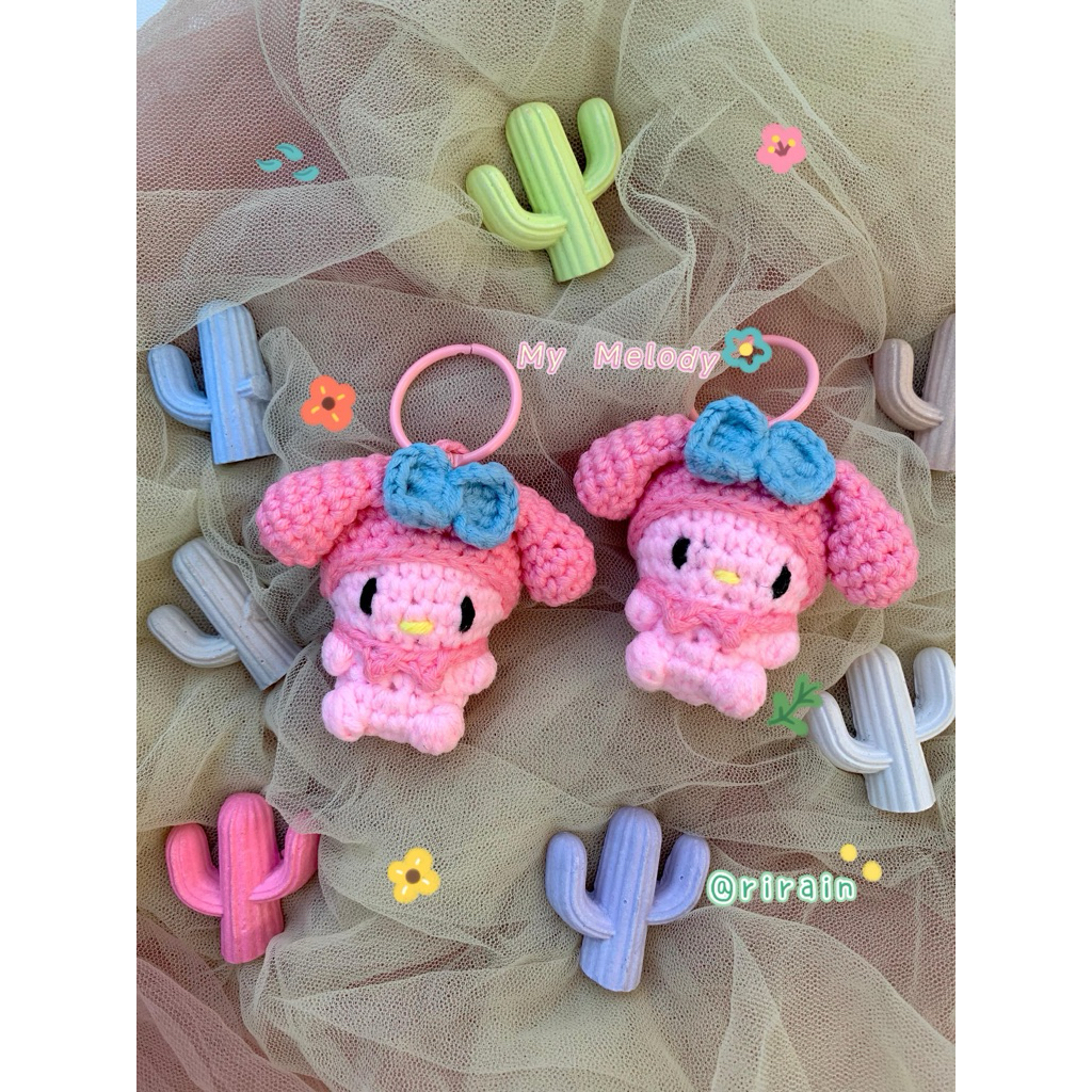 AMIGURUMI MY MELODY || GANTUNGAN MY MELODY || BONEKA MY MELODY RAJUT