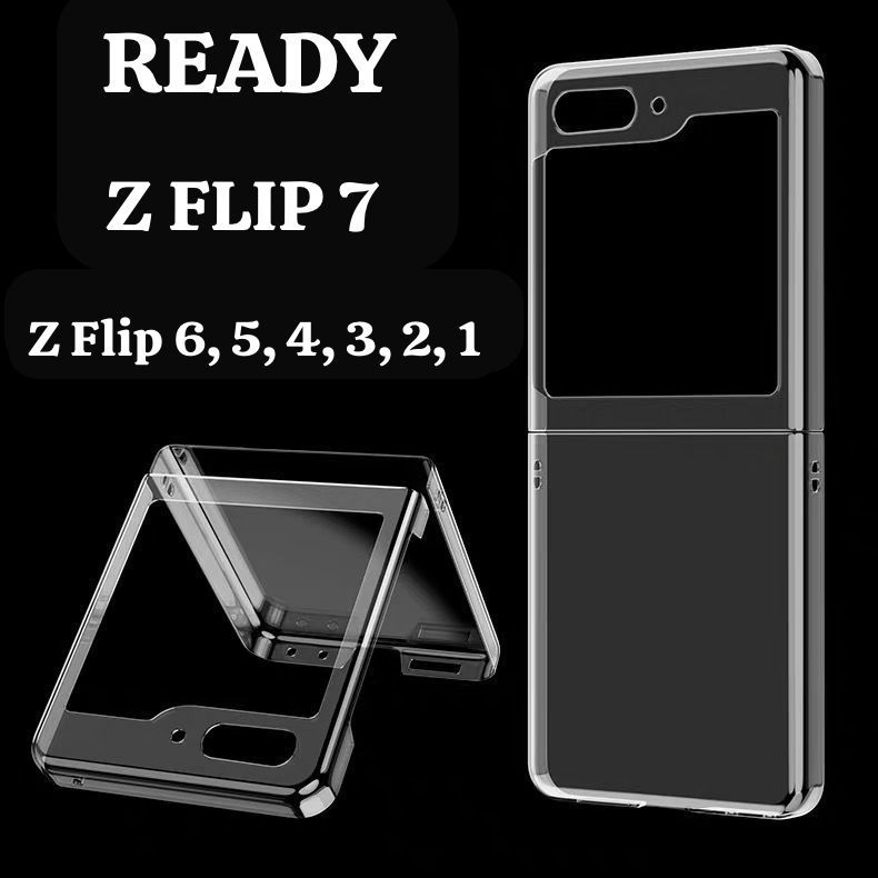 Slim Hard Case Bening Samsung Galaxy Z Flip 7 Flip 6 Flip 5 Flip 4 5G Z Flip 3 Flip 2 Flip 1 Anti Ku