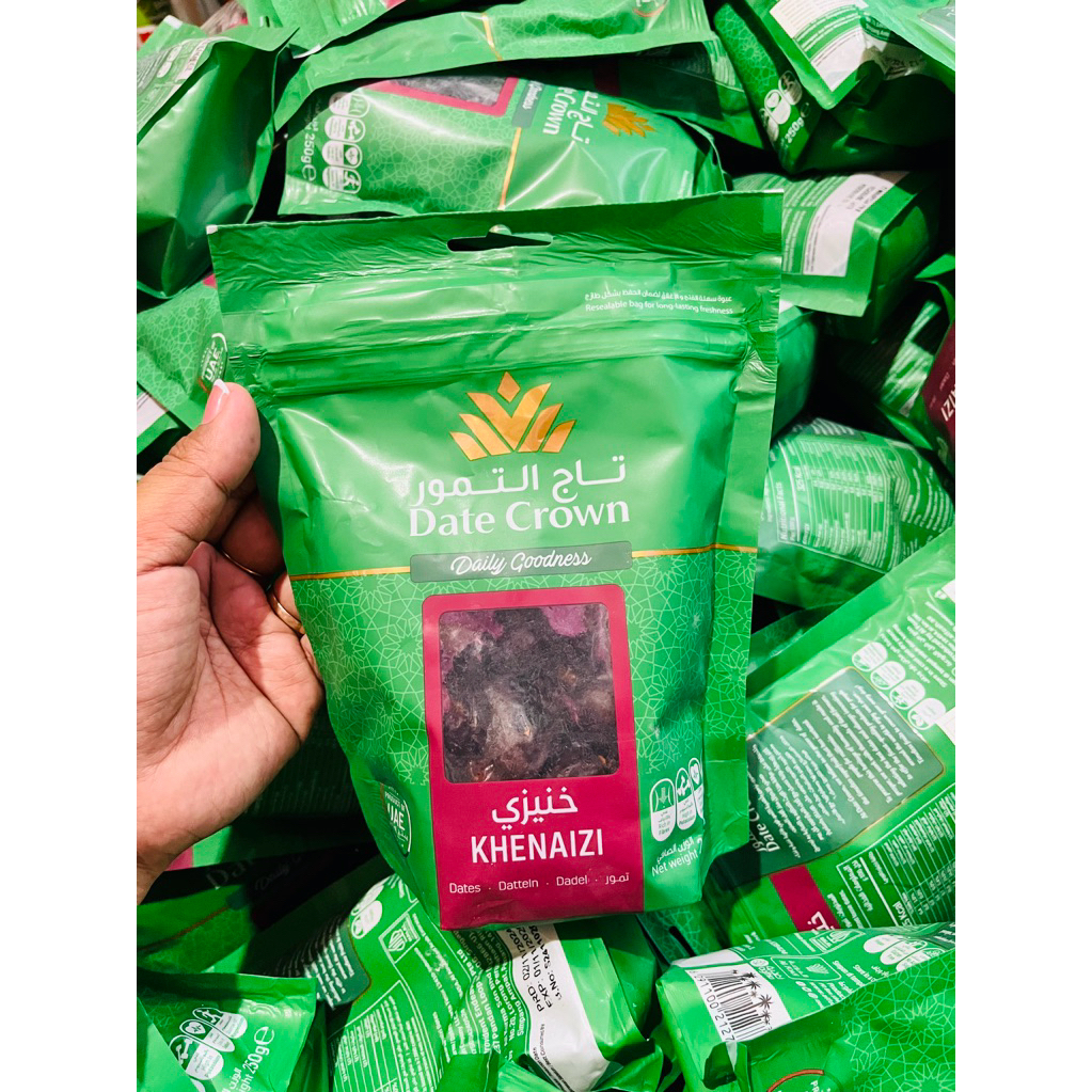 

kurma Khenaizi Date Crown 250gr Kemasan Pouch exp 2026