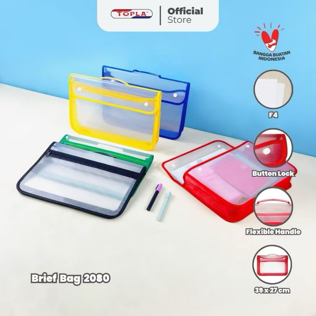 

TOPLA Brief Bag Cerdas 2080 - Tas Sekolah & Dokumen F4 Berkualitas