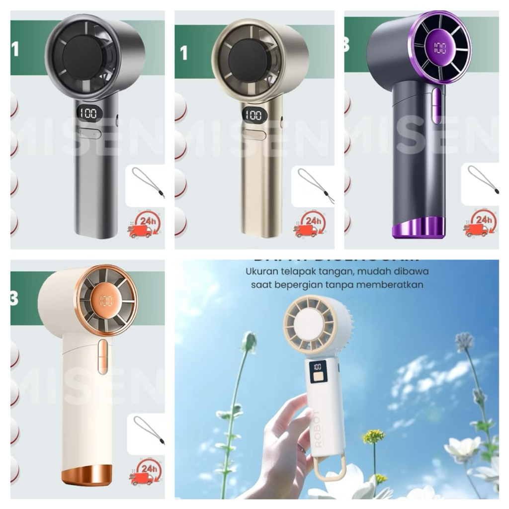 JS Kipas Angin Mini Portable/Handheld Fan/Kipas Angin Robot