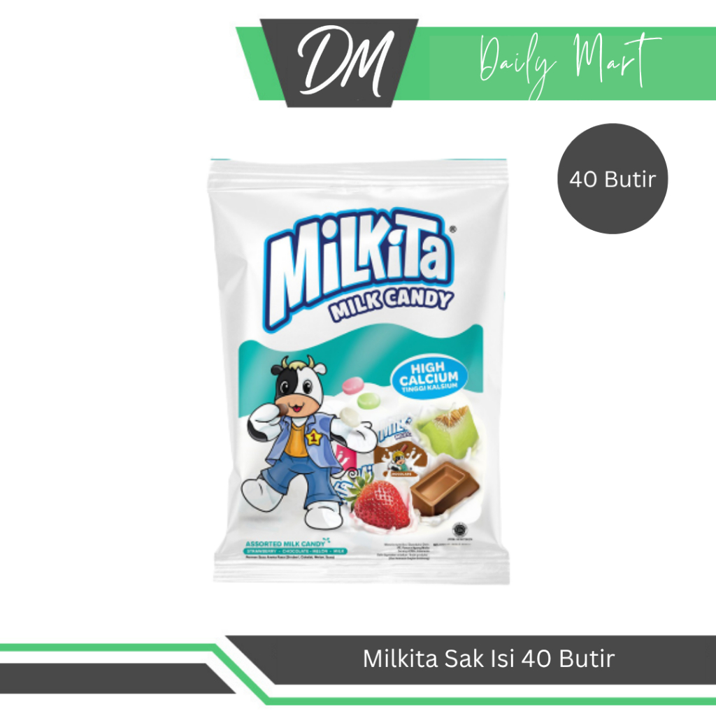 

Milkita Sak Isi 40 Butir - Permen Susu Premium Enak Murah Bergizi