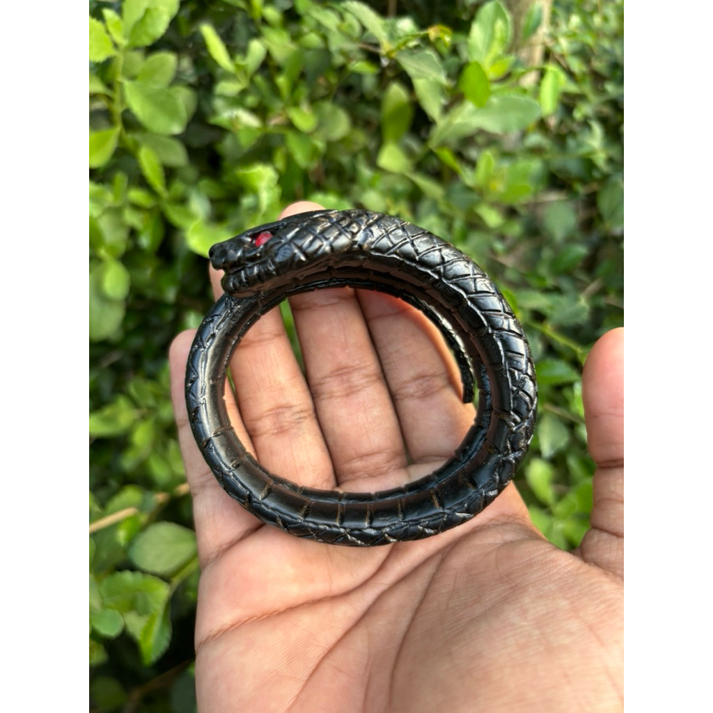 gelang akar bahar hitam model lilit3 film ukir ular