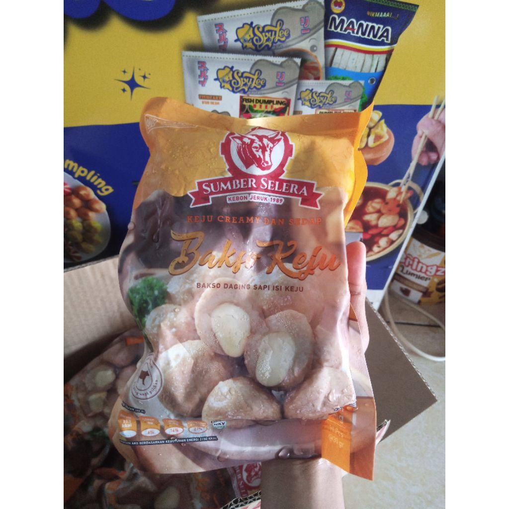 

new produk bakso keju selera 300gram 1pack isi 10pcs