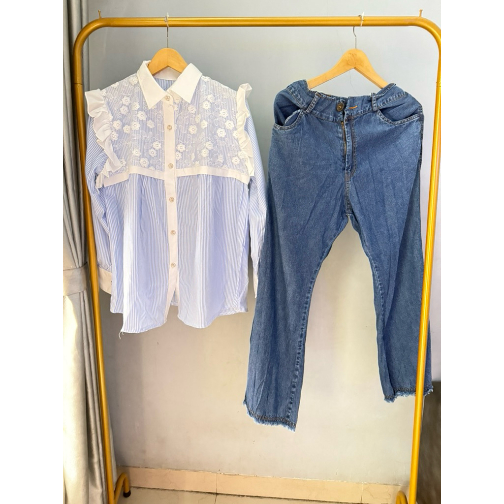 Setcel jeans mix brukat