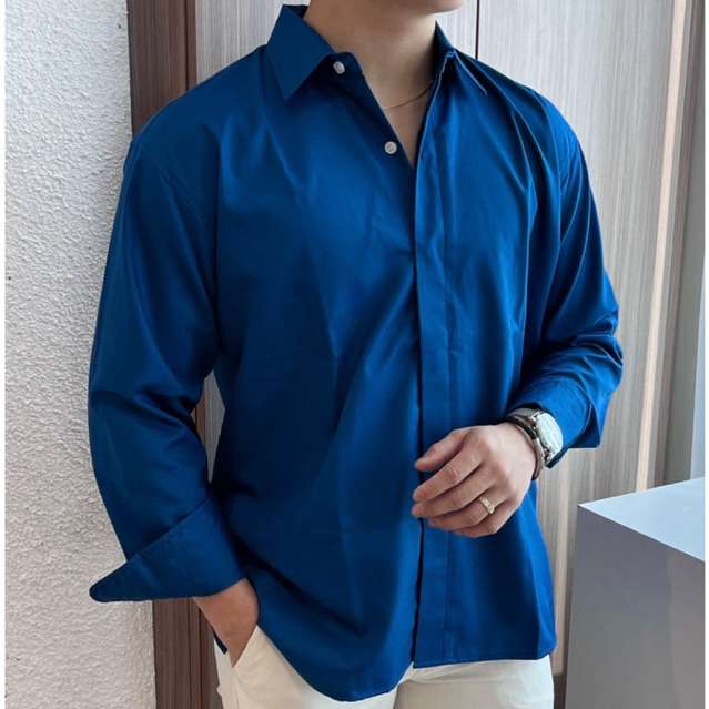 UQIO BASIC - UB | Shein Shirt | kemaja toyobo pria | atasan pria | kemeja formal pria | kemeja forma