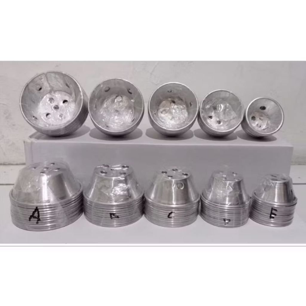 12 pcs] Cetakan bolu kukus pres pendek/loyang bolu kukus pendek/Bolu kukus mekar