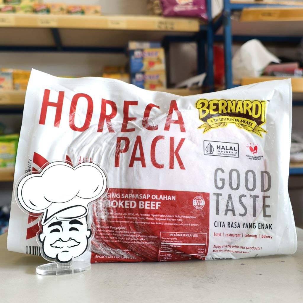 Bernardi Smoke Beef 500Gr / Bernardi Daging Slice Asap 500Gr / Smoke Beef 500Gr / Bernardi Horeca Pa