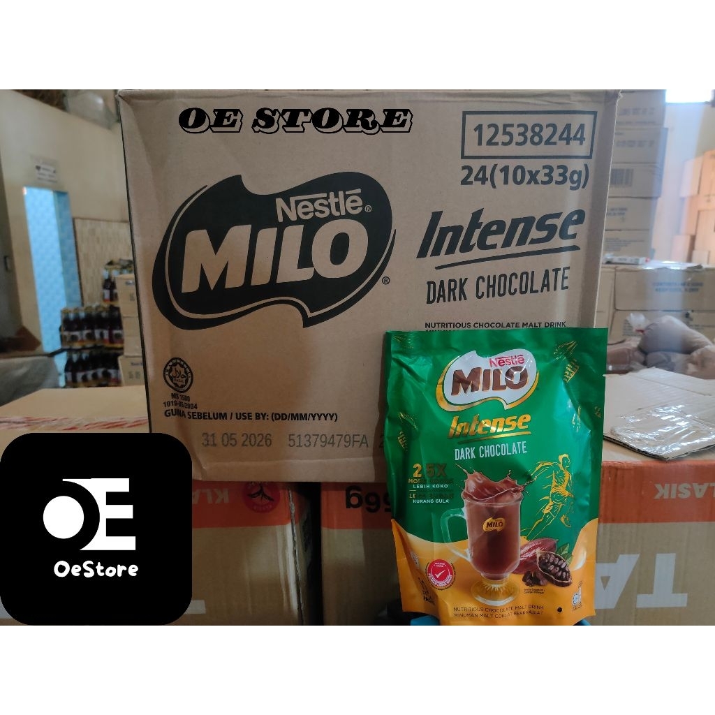 

MILO INTENSE With 2.5x Dark Chocolate 1Dus (24Bags x 10 x 33g)