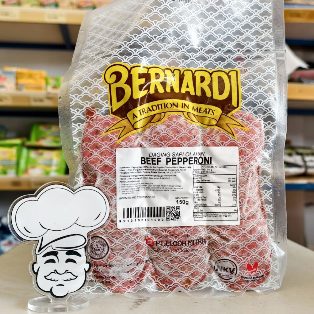 

Bernardi Pepperoni 150Gr / Beef Pepperoni Bernardi 150Gr / Daging Pepperoni Bernardi 150Gr