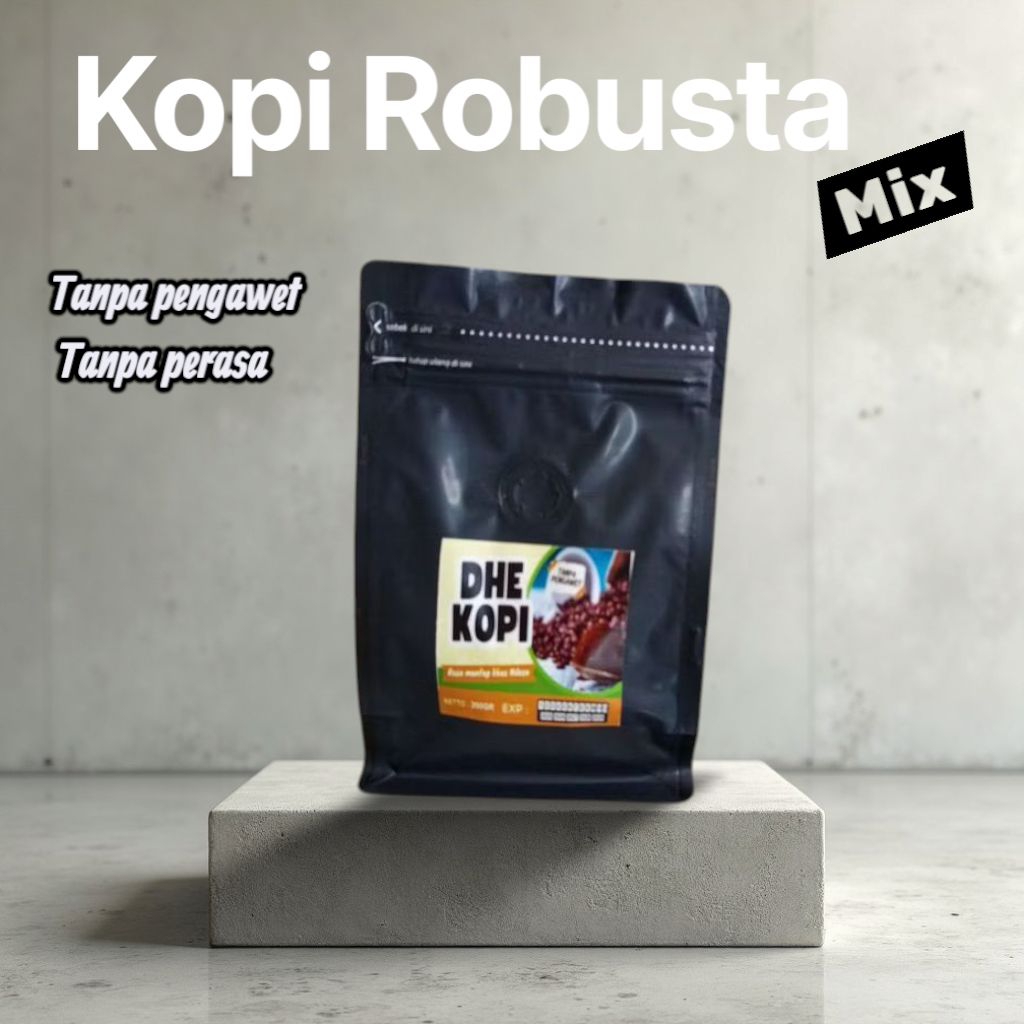 

Dhe Kopi - kopi bubuk murni, dari biji kopi Robusta pilihan - kopi lokal rasa mantab