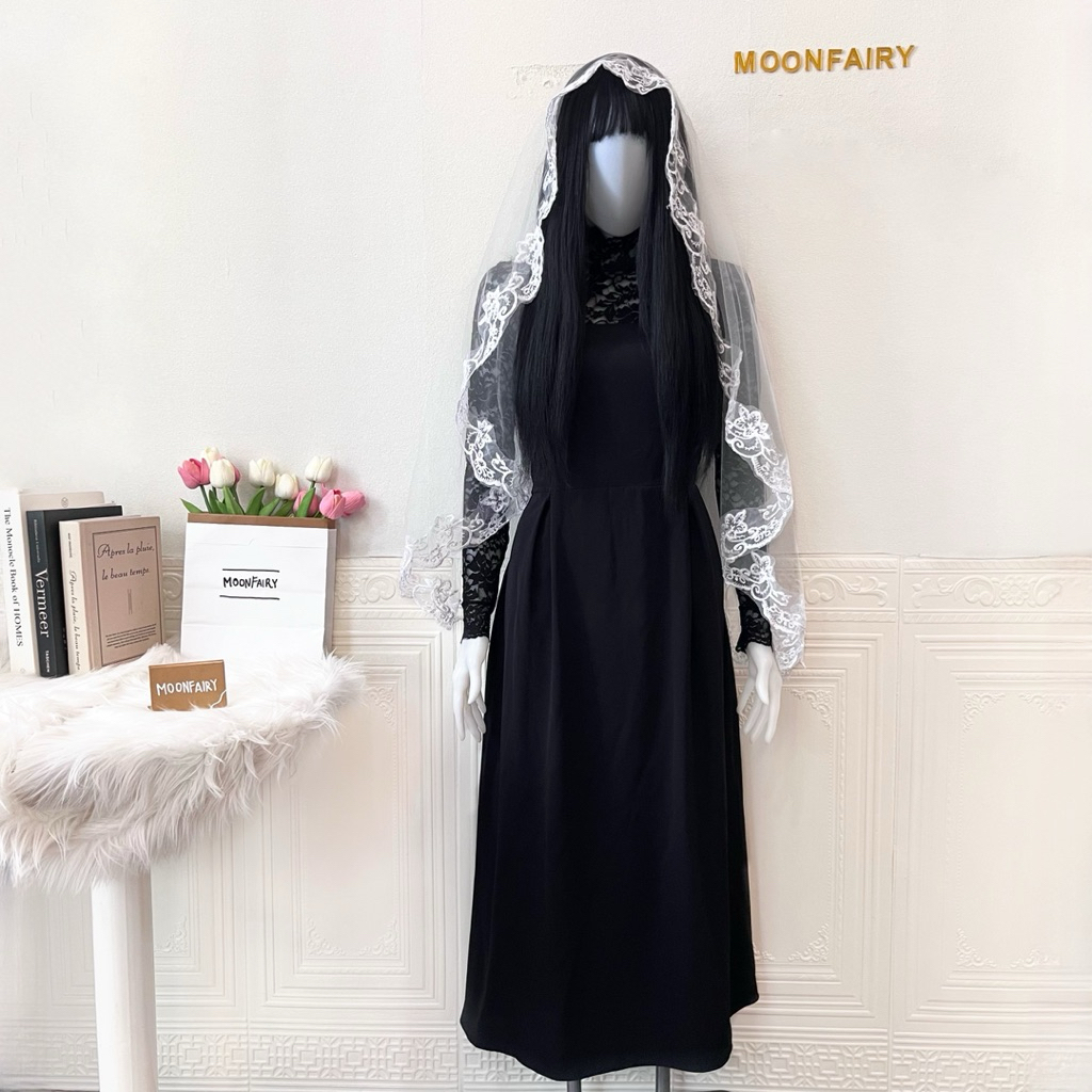 Moonfairy - Ready Stock Sakamoto Days Osaragi Costume Cosplay Anime Kostum Wig Dress Fullset Lace