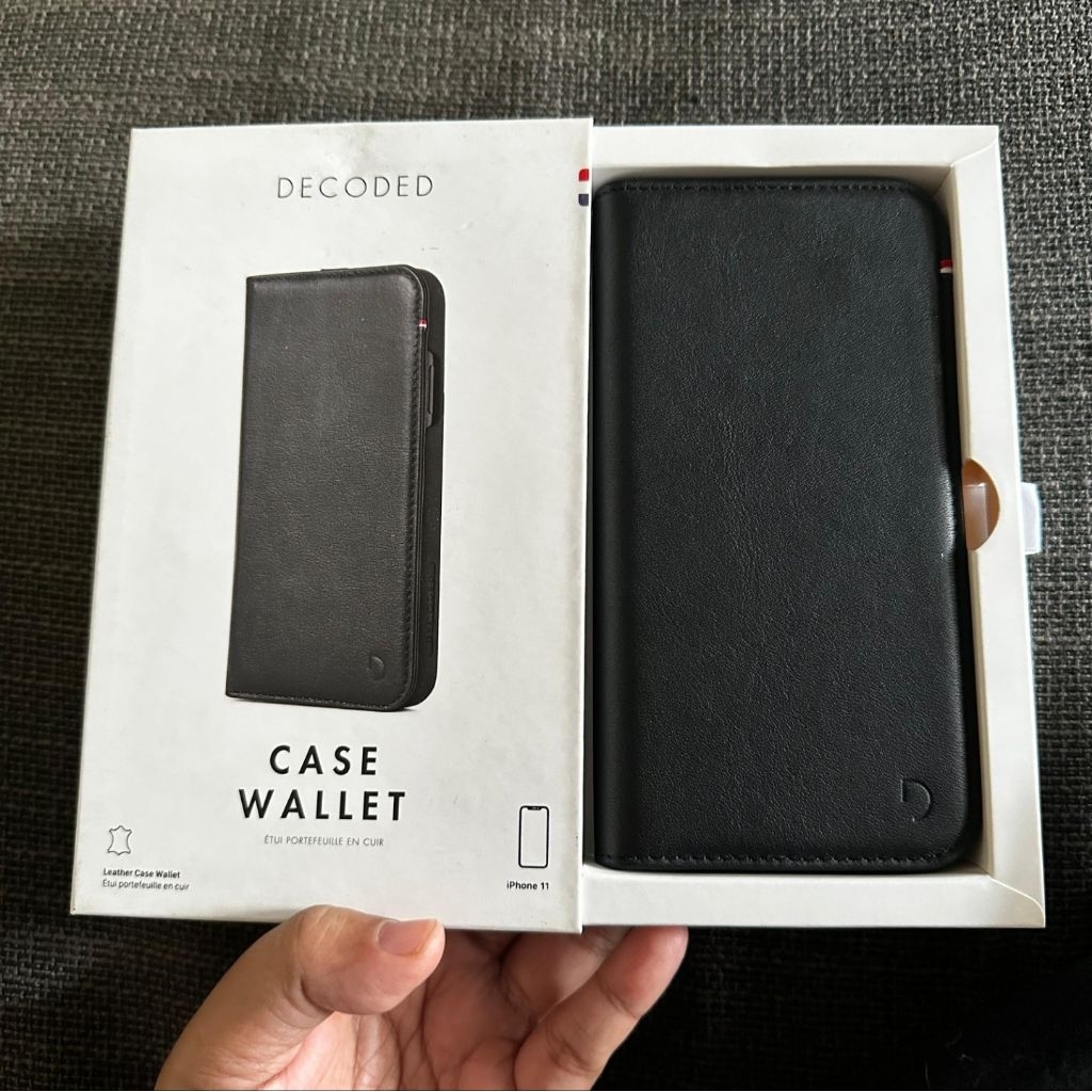 IBOX case Decoded Iphone 11 reguler case leather black noir