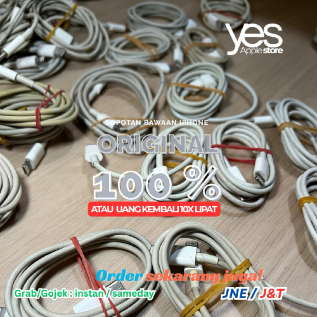 BEKAS - Apple casan iPhone kabel type C to  lightning - untuk iphone X, XS, 11, 12, 13 dan 14
